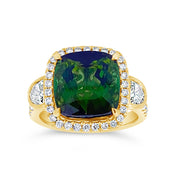 Irisa by Martin Binder Green Tourmaline & Diamond Ring