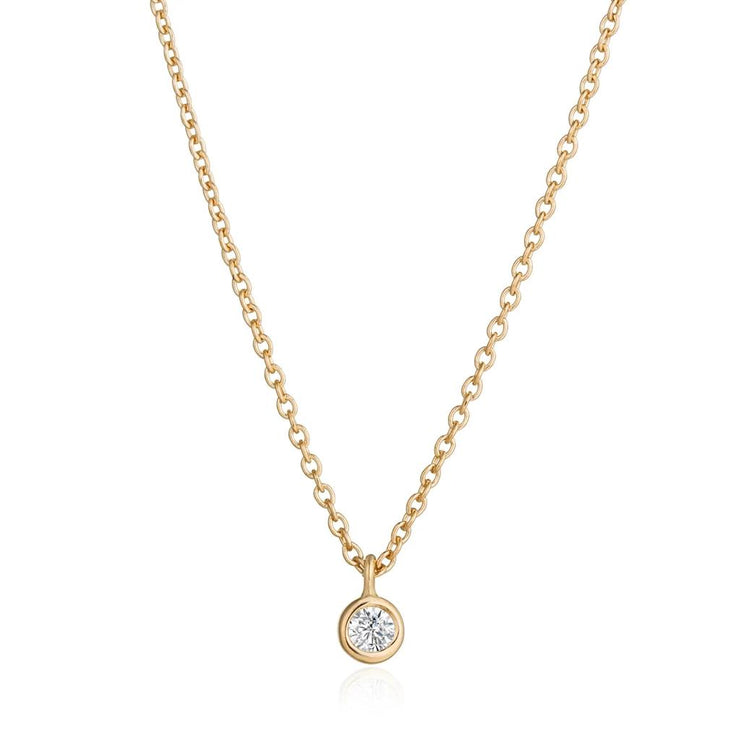 Aurelie Gi Bria Diamond Solitaire Necklace