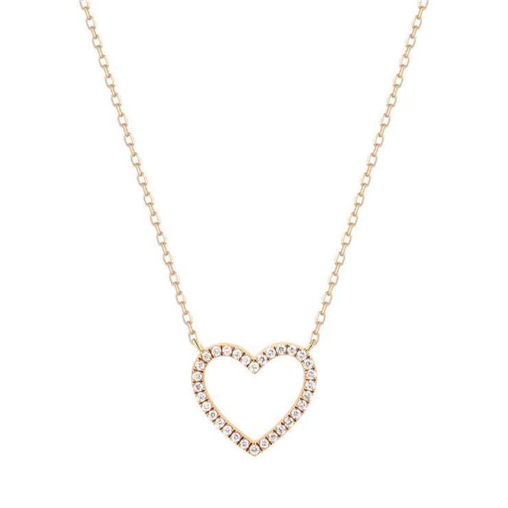 Aurelie Gi Emma Open Diamond Heart Necklace