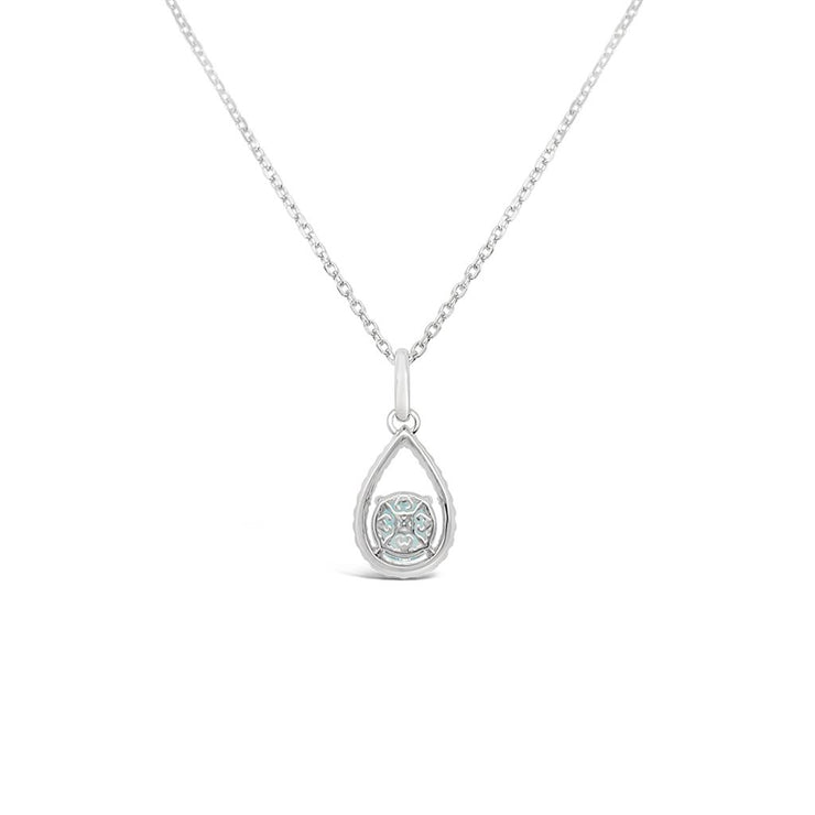 Irisa by Martin Binder Blue Zricon & Diamond Teardrop Pendant Necklace