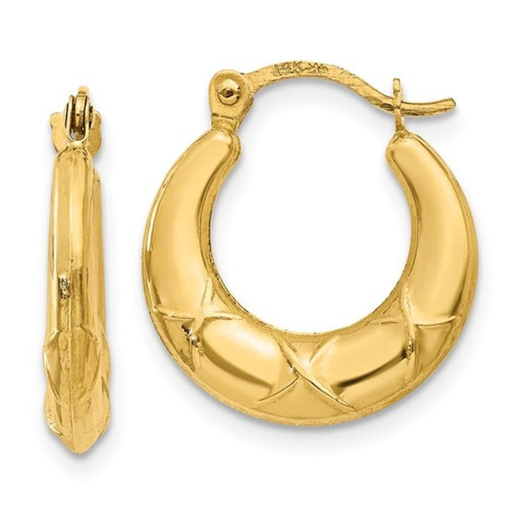 Aura by Martin Binder Gold X Hoop Earrings