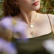 Ania Haie Heart Enamel & Mother of Pearl Charm Pendant