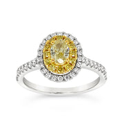 Clara by Martin Binder Yellow Diamond Halo Ring (0.76 ct. tw.)