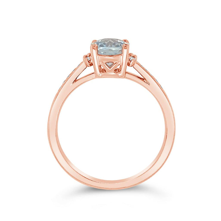 Irisa by Martin Binder Oval Aquamarine & Diamond Ring