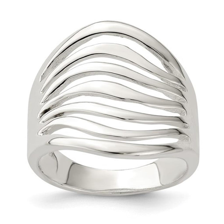 Rox by Martin Binder Sterling Wave Fashion Ring