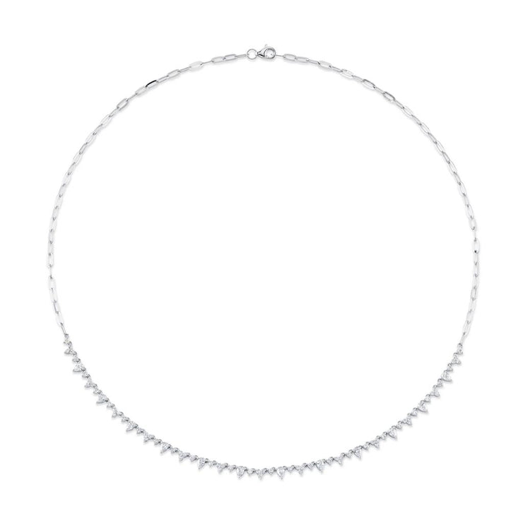 Shy Creation Diamond Pear Necklace (1.71 ct)