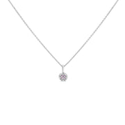Irisa by Martin Binder Round Ruby & Diamond Halo Necklace