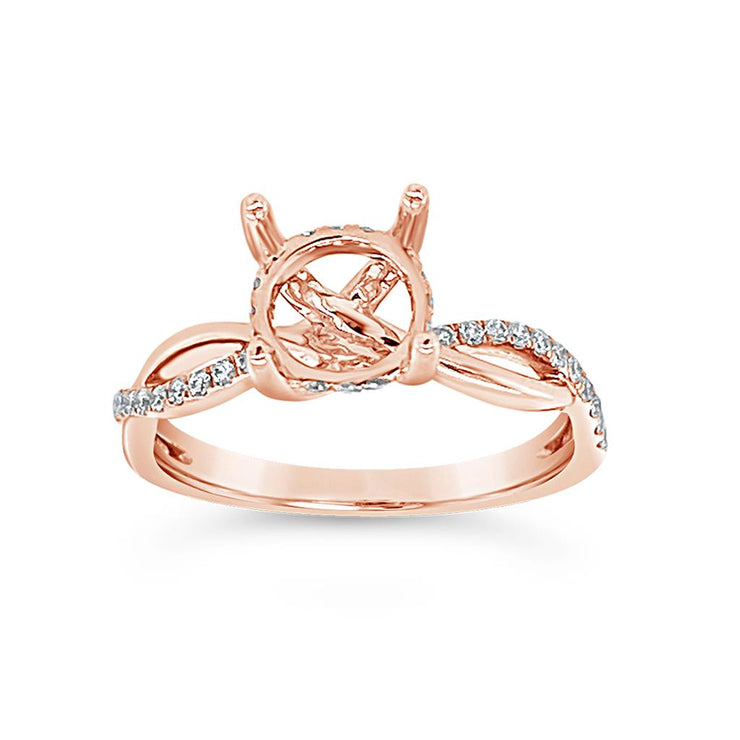 Yes by Martin Binder Rose Twisted Engagement Ring Mounting (0.18 ct. tw.)