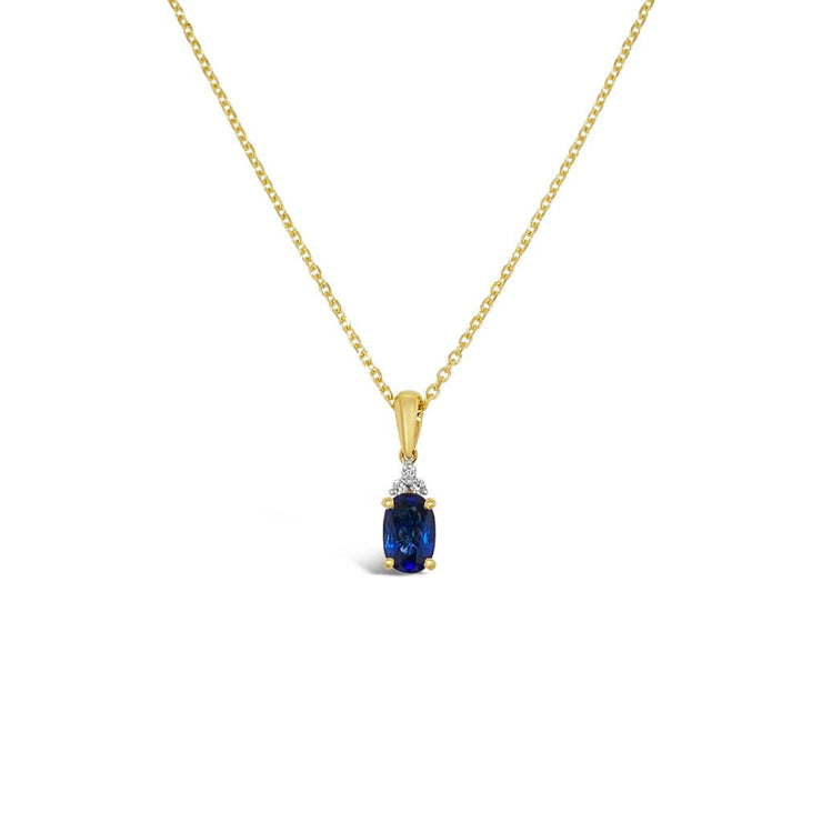 Irisa by Martin Binder Oval Blue Sapphire & Diamond Necklace