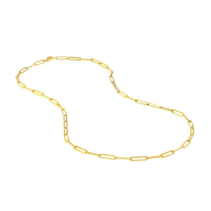 Aura by Martin Binder Long Paper Clip Chain Necklace