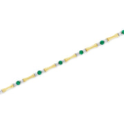 Irisa by Martin Binder Emerald & Diamond Station Bracelet