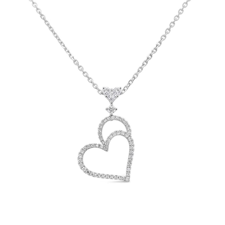 Clara by Martin Binder Diamond Dangle Heart Necklace (0.47 ct. tw.)
