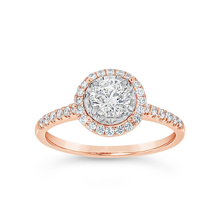 Yes by Martin Binder Rose Diamond Halo Engagement Ring (0.85 ct. tw.)