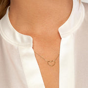 Aura by Martin Binder White Gold Open Heart Necklace