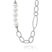 LAGOS Luna Caviar Pearl Link Necklace