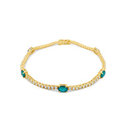 Irisa by Martin Binder Oval Emerald & Diamond Bracelet