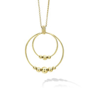 LAGOS Caviar Gold Circle Pendant Necklace