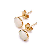 Irisa by Martin Binder Yellow Gold Oval Opal Earrings