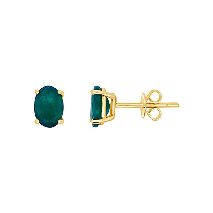 Irisa by Martin Binder Oval Emerald Stud Earrings