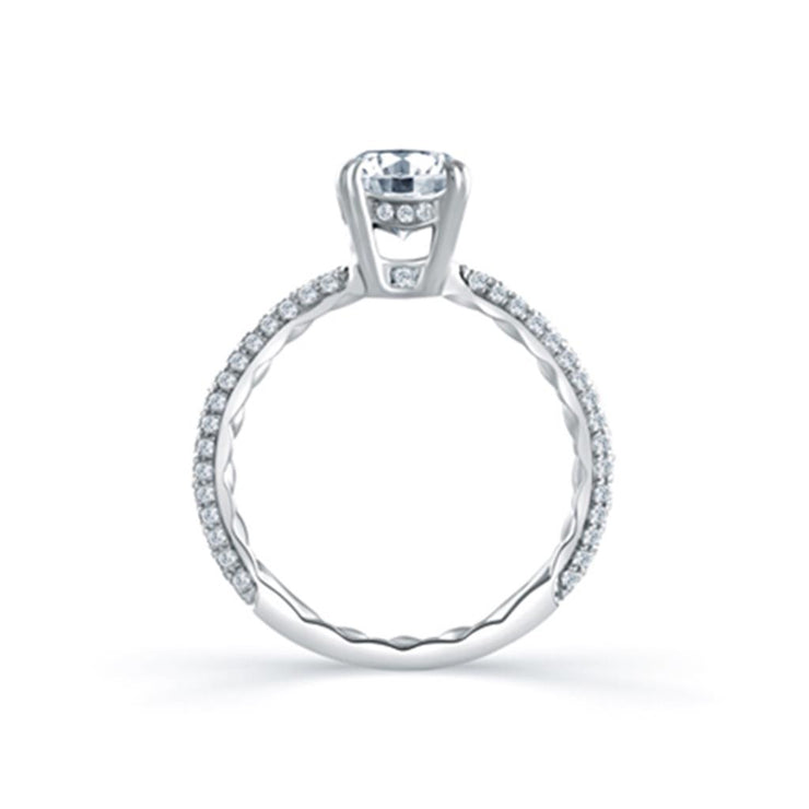 A.Jaffe Oval Solitaire Semi-Mount Diamond Engagement Ring (0.45 ct. tw.)