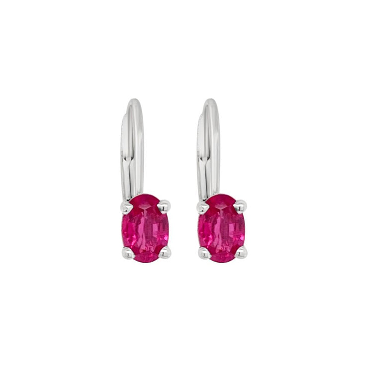 Irisa by Martin Binder Oval Ruby Dangle Earrings