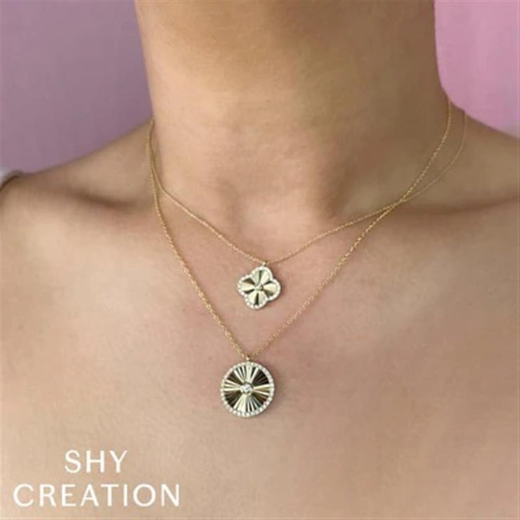 Shy Creation Diamond Circle Necklace