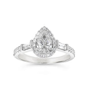 Yes by Martin Binder Pear Halo Diamond Engagement Ring (0.97 ct. tw.)