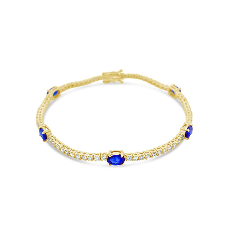 Irisa by Martin Binder Oval Blue Sapphire & Diamond Bracelet