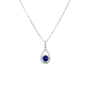 Irisa by Martin Binder Tanzanite & Diamond Teardrop Pendant Necklace
