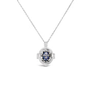 Irisa by Martin Binder Ornate Blue Sapphire & Diamond Pendant