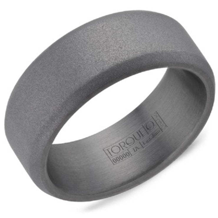 Crown Ring Torque Grey Tantalum 8.5mm Wedding Band