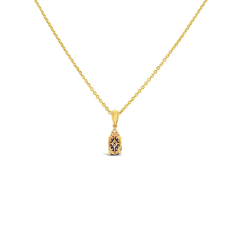 Irisa by Martin Binder Oval Blue Sapphire & Diamond Necklace