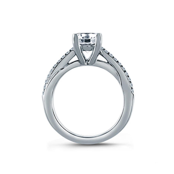 A.Jaffe Diamond Solitaire Semi-Mount Engagement Ring (0.13 ct. tw.)