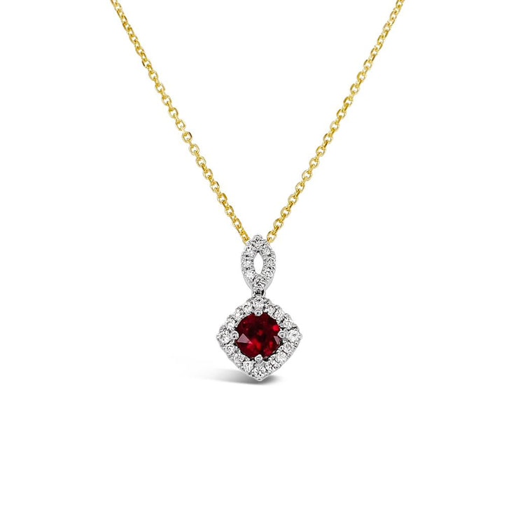 Irisa by Martin Binder Halo Ruby & Diamond Necklace