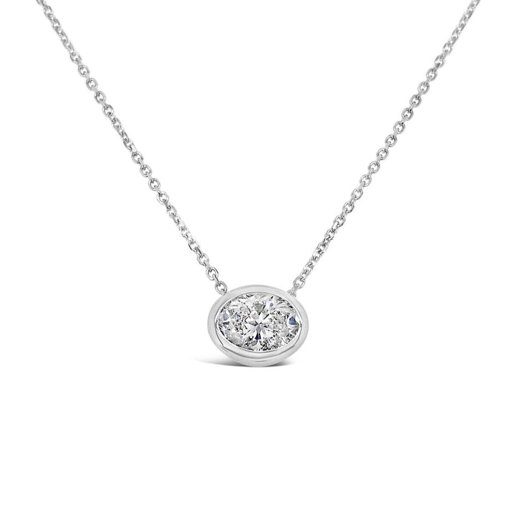 Clara by Martin Binder Oval Diamond Solitaire Necklace (1.02 ct. tw.)