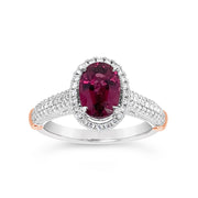 Irisa by Martin Binder Oval Pink Tourmaline & Diamond Ring