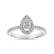 Yes by Martin Binder Pear Halo Diamond Engagement Ring (0.84 ct. tw.)