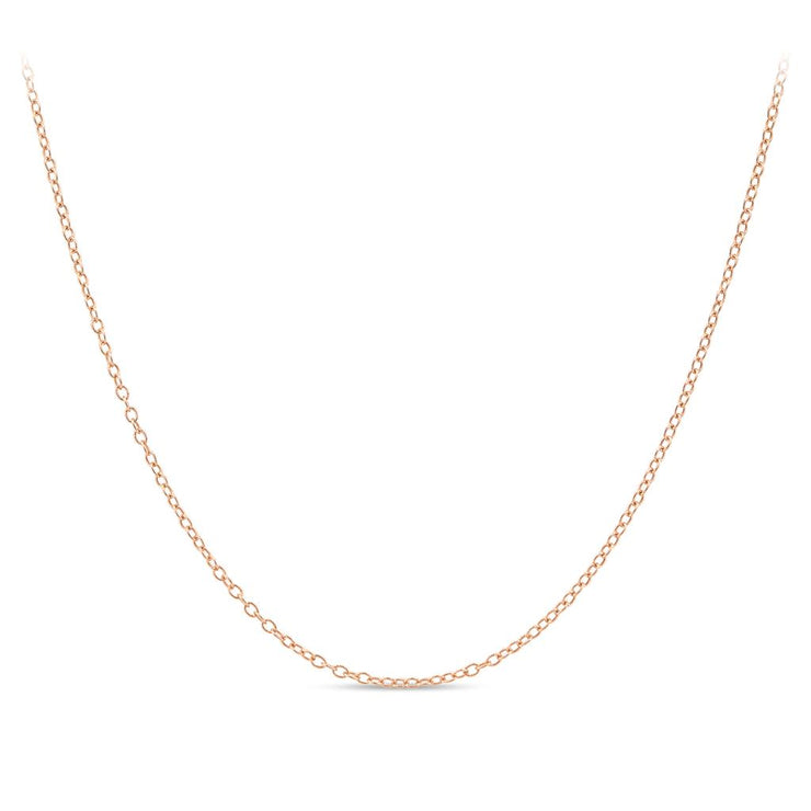 Rox by Martin Binder 1.08mm Rose Silver Cable Chain Necklace