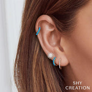 Shy Creation Diamond Huggie Earrings