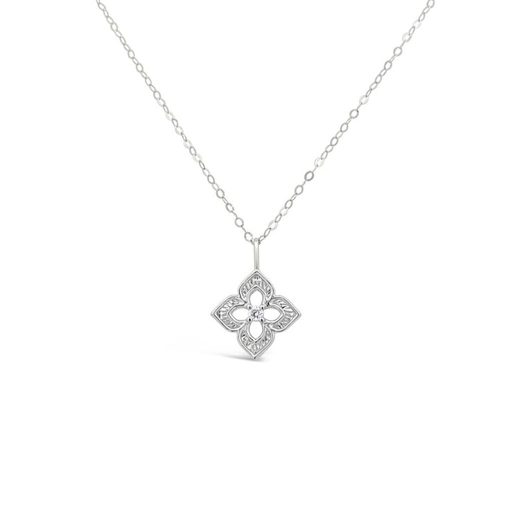 Clara by Martin Binder Diamond Double Flower Necklace (0.02 ct. tw.)