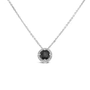 Clara by Martin Binder Black Diamond Halo Necklace (0.61 ct. tw.)