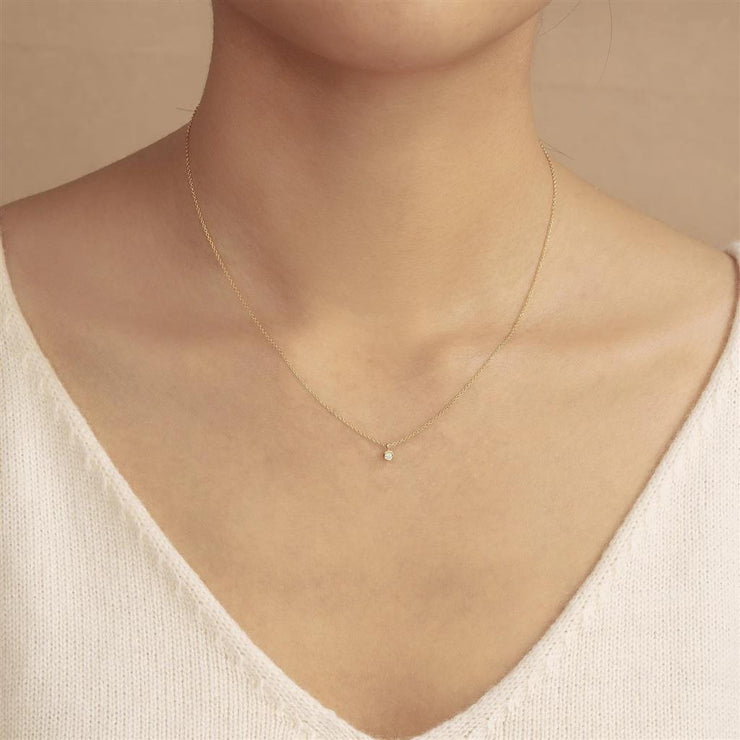 Aurelie Gi Bria Diamond Solitaire Necklace