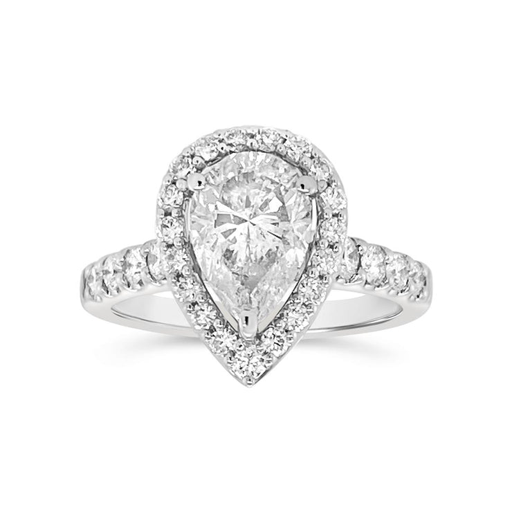 Yes by Martin Binder Diamond Pear Halo Engagement Ring (2.35 ct. tw.)