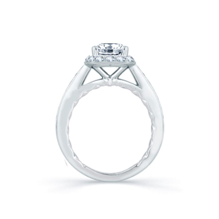 A.Jaffe Halo Semi-Mount Diamond Engagement Ring
