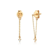 Aurelie Gi Laurel Diamond Chain Earrings