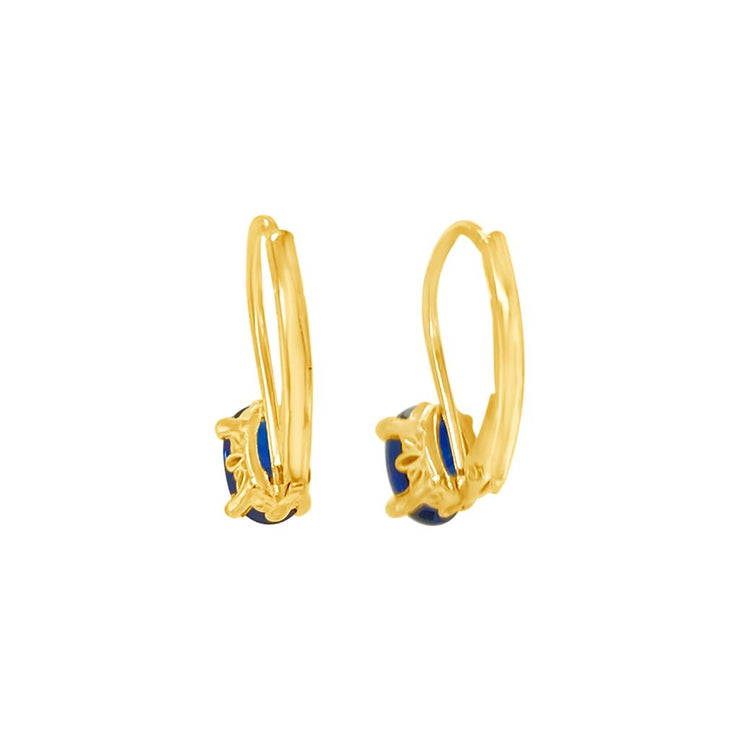 Irisa by Martin Binder Oval Blue Sapphire Dangle Earrings