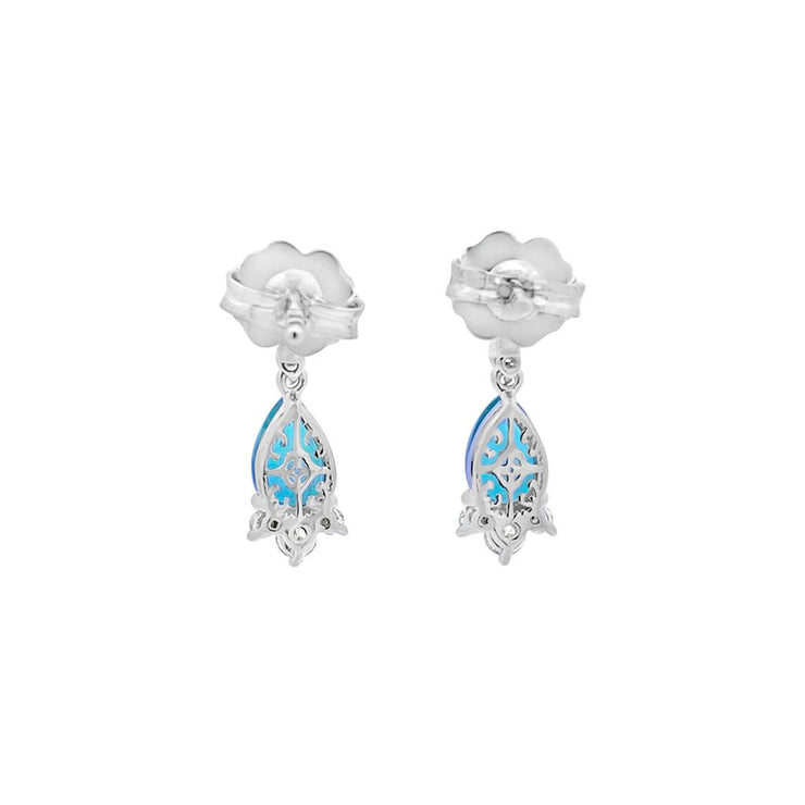 Irisa by Martin Binder Pear Emerald & Diamond Dangle Earrings