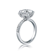 A.Jaffe Solitaire Halo Semi-Mount Diamond Engagement Ring