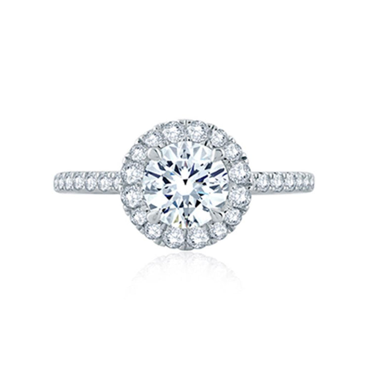 A.Jaffe Halo Semi-Mount Diamond Engagement Ring (0.52 ct. tw.)