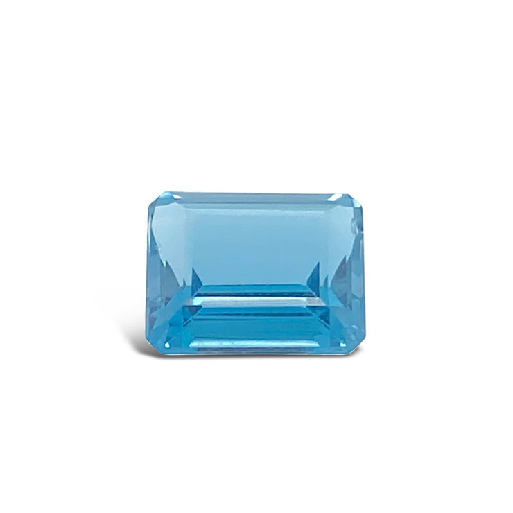 One Emerald Cut London Blue Topaz Gemstone (12 x 10mm)
